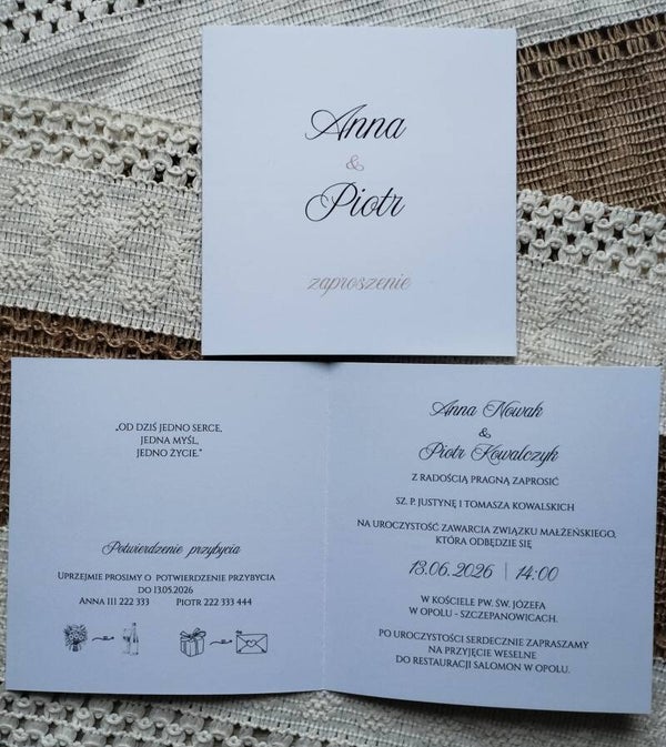 Zaproszenie składane nr 9