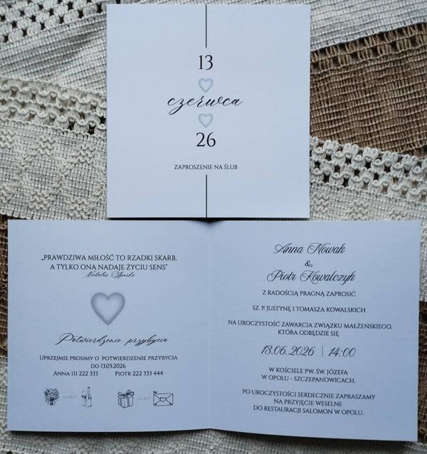 Zaproszenie składane nr 8