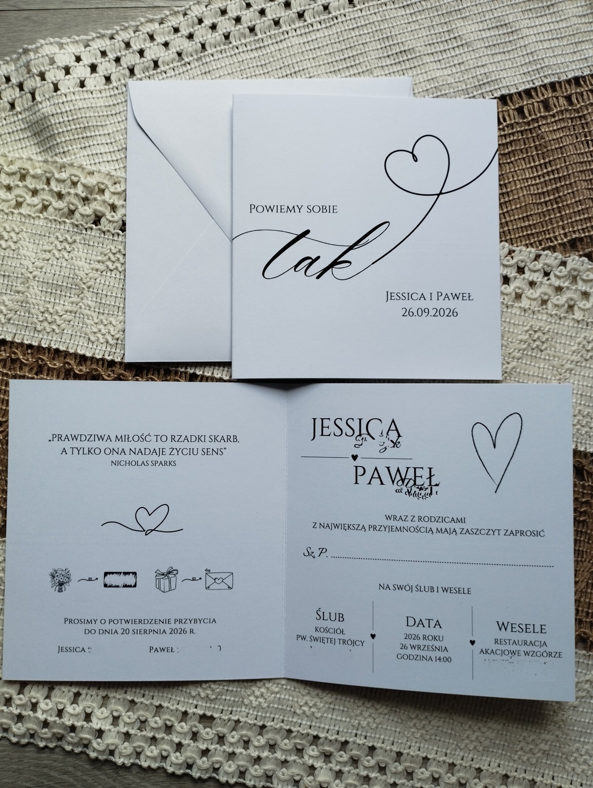 Zaproszenie składane nr 1