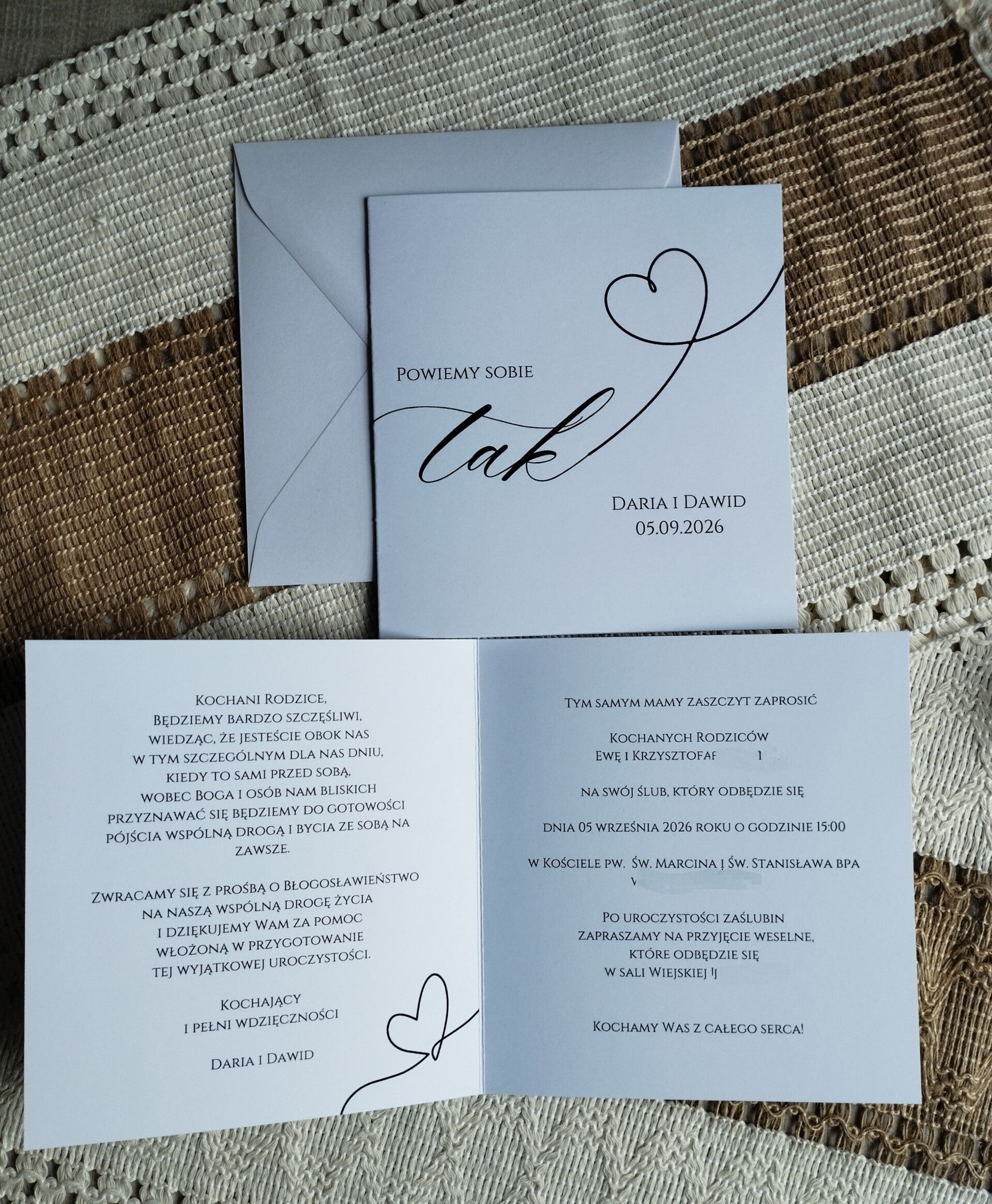 Zaproszenie dla Rodziców nr 2