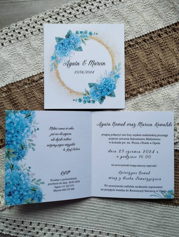 Zaproszenie składane nr 86