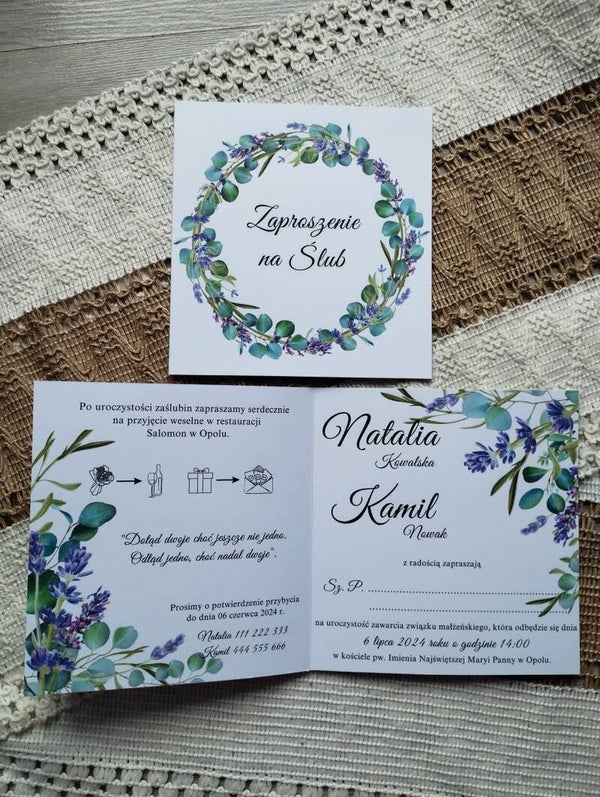 Zaproszenie składane nr 37