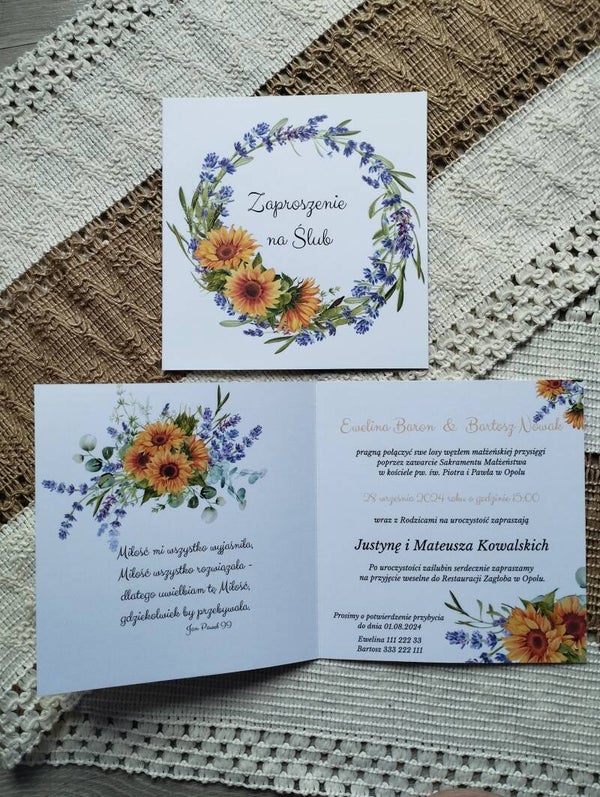 Zaproszenie składane nr 93