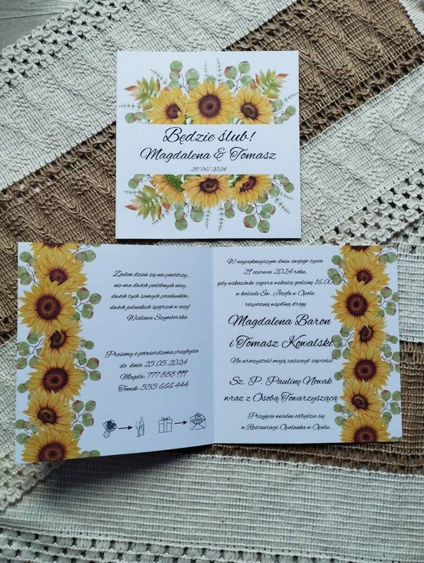 Zaproszenie składane nr 87