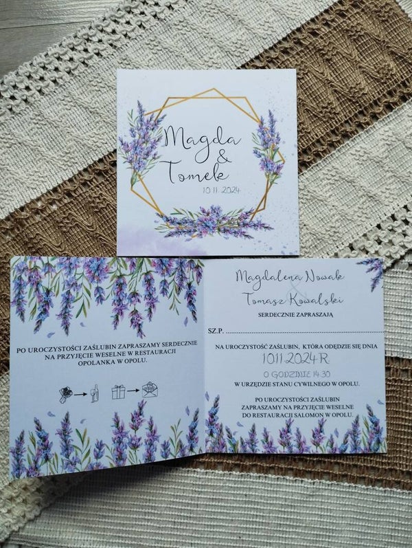 Zaproszenie składane nr 116