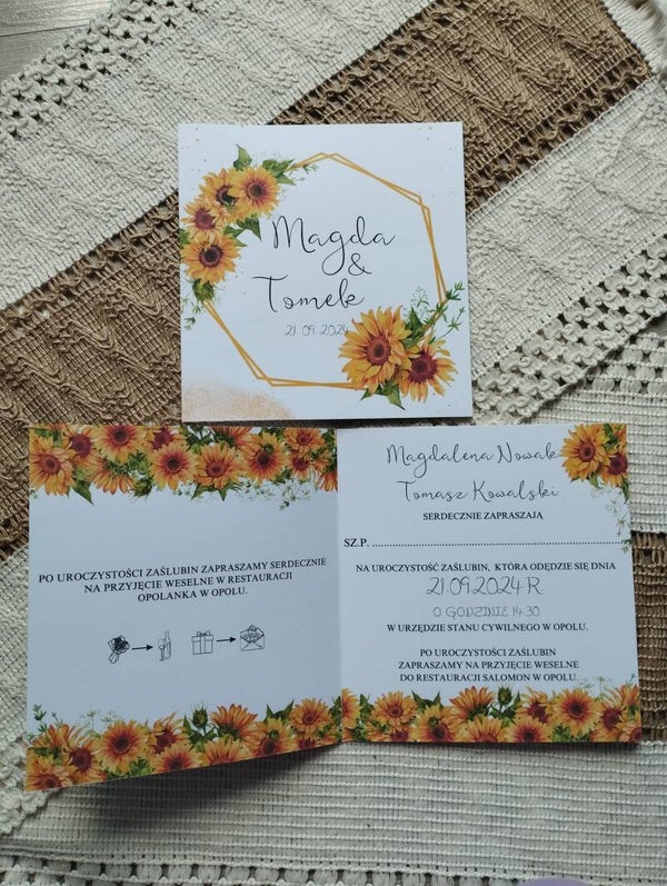 Zaproszenie składane nr 129