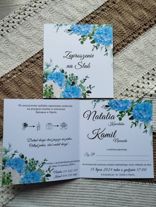 Zaproszenie składane nr 95