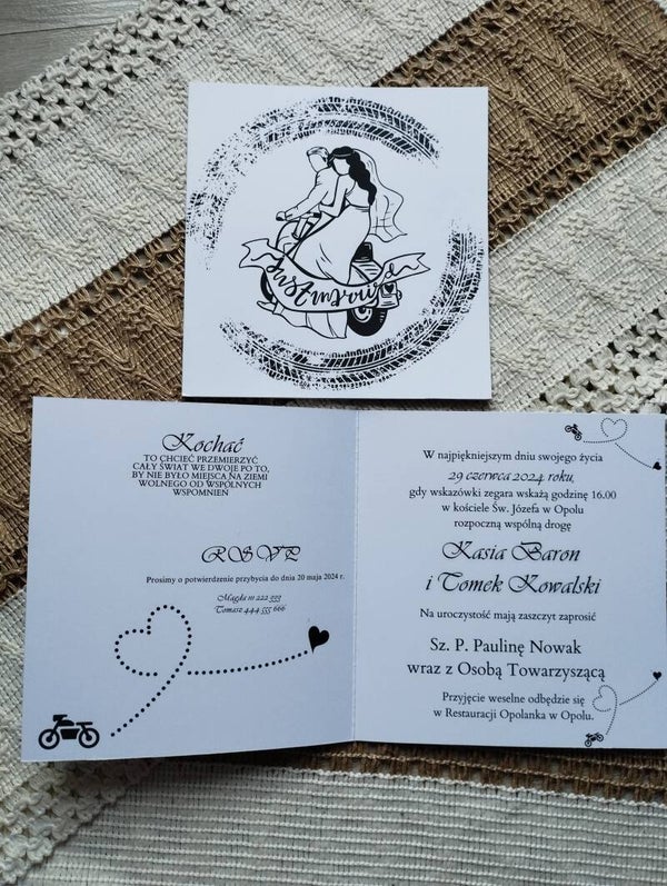 Zaproszenie składane nr 33