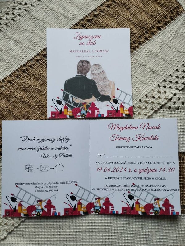 Zaproszenie składane nr 82