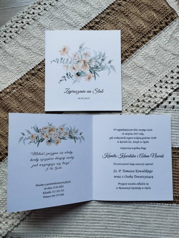 Zaproszenie składane nr 34