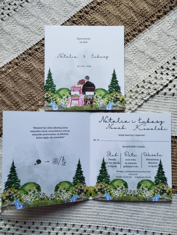 Zaproszenie składane nr 143