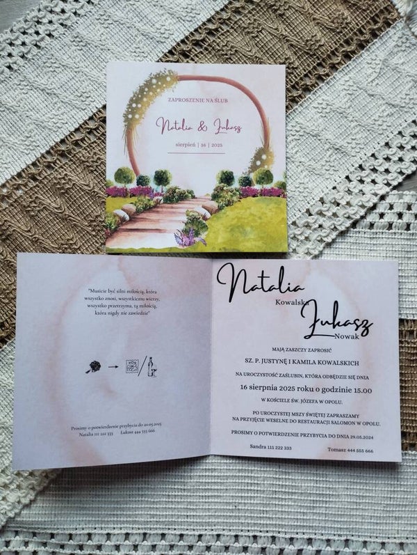 Zaproszenie składane nr 146