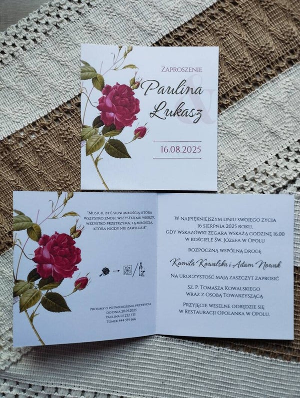 Zaproszenie składane nr 84