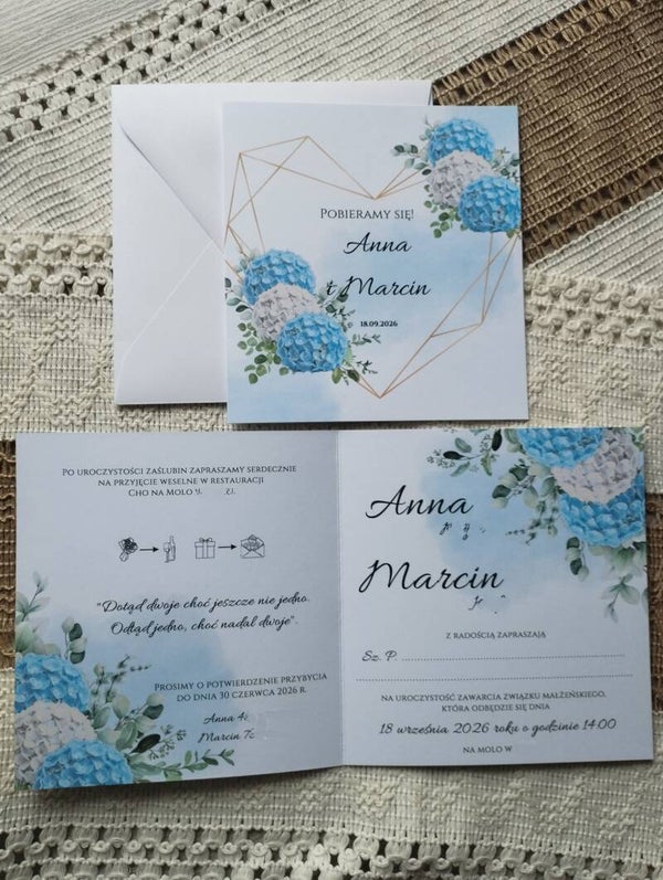 Zaproszenie składane nr 130