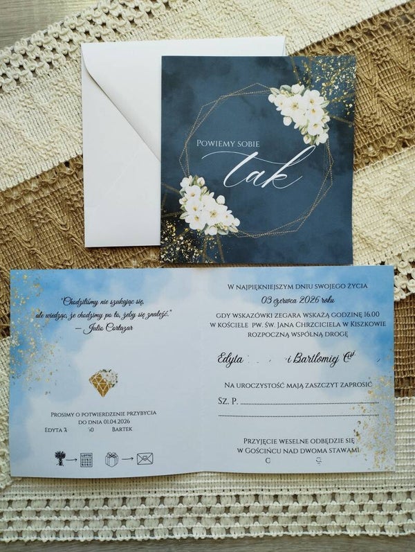 Zaproszenie składane nr 142