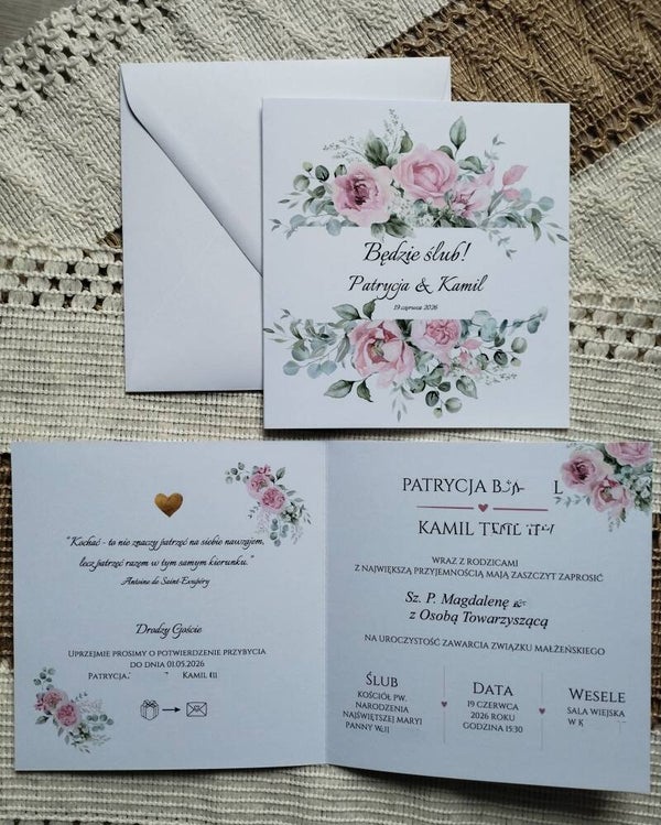 Zaproszenie składane nr 149