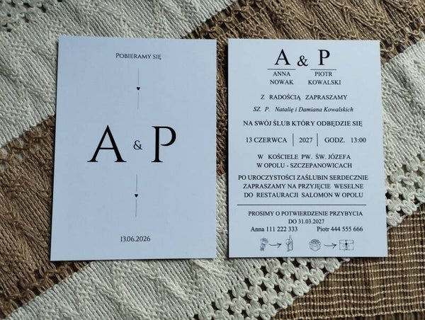 Zaproszenie jednokartkowe nr 39