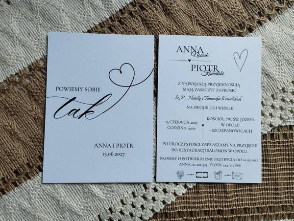 Zaproszenie jednokartkowe nr 40