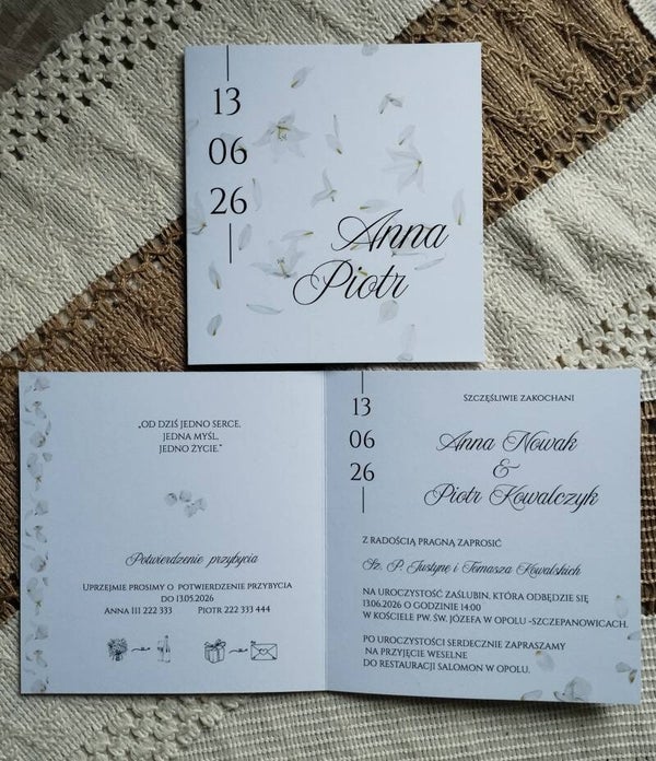 Zaproszenie składane nr 154