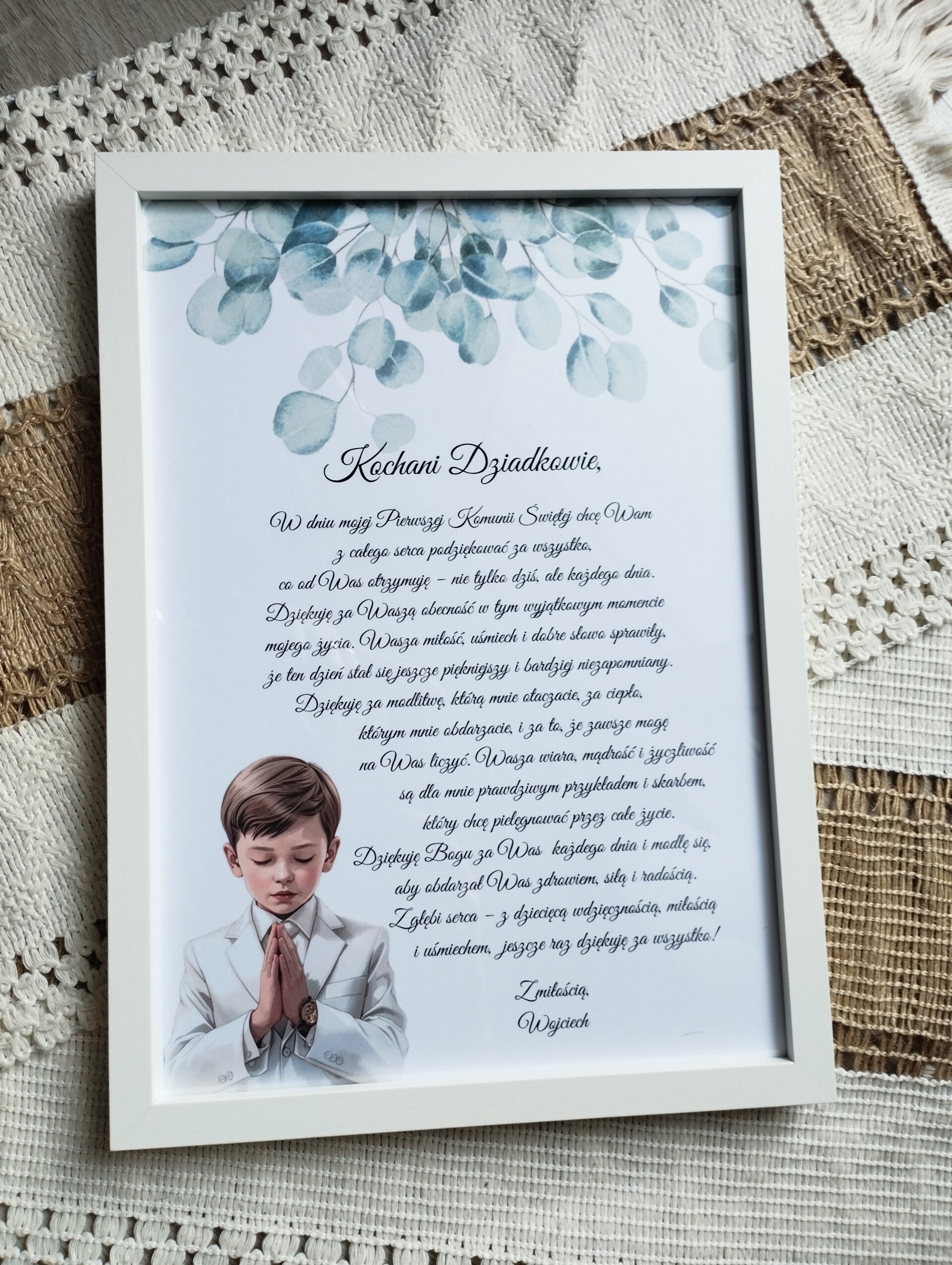 Podziękowanie w ramce