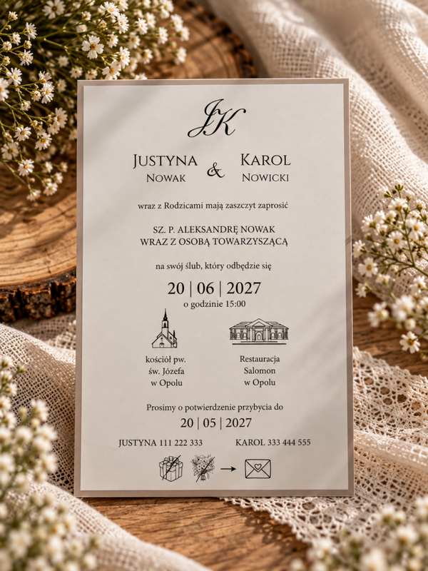Zaproszenie jednokartkowe nr 47