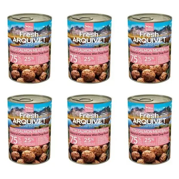 Arquivet Fresh klopsiki z łososiem, marchewką i groszkiem 6x400g