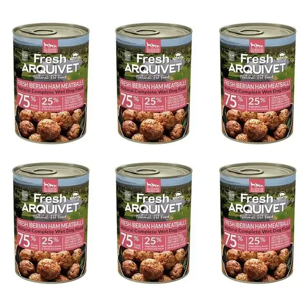 Arquivet Fresh klopsiki z szynką iberyjską, słodkimi ziemniakami i brokułami 6x400g