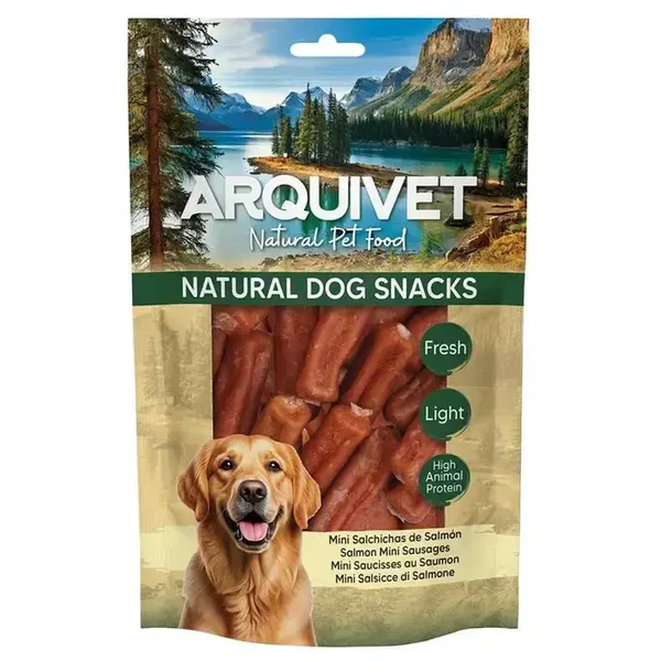 ARQUIVET Naturalny przysmak dla psa - mini kiełbaski z łososia 100 g