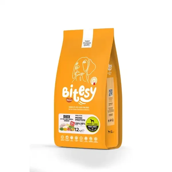Bitesy Mono Protein - Kaczka, Ryż, Batat i Żurawina 12 kg