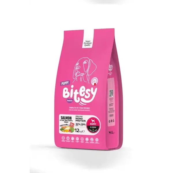 Bitesy Puppy Mono Protein - Łosoś, Ryż, Batat i Pietruszka 12 kg