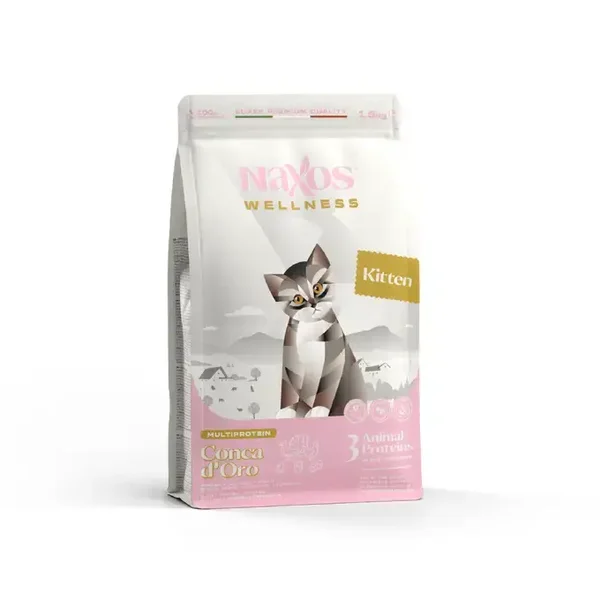 NAXOS CAT KITTEN - kaczka, kurczak, indyk - karma dla kociąt 1,5 kg
