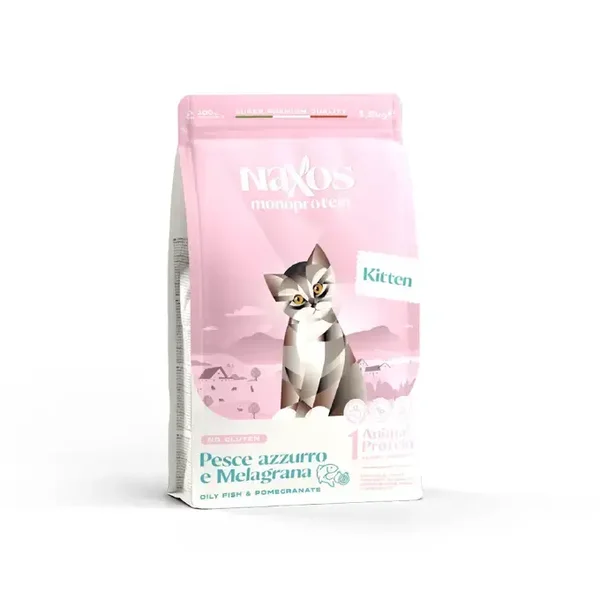NAXOS CAT KITTEN MONO - ryba z granatem - monobiałkowa karma dla kociąt 1,5 kg