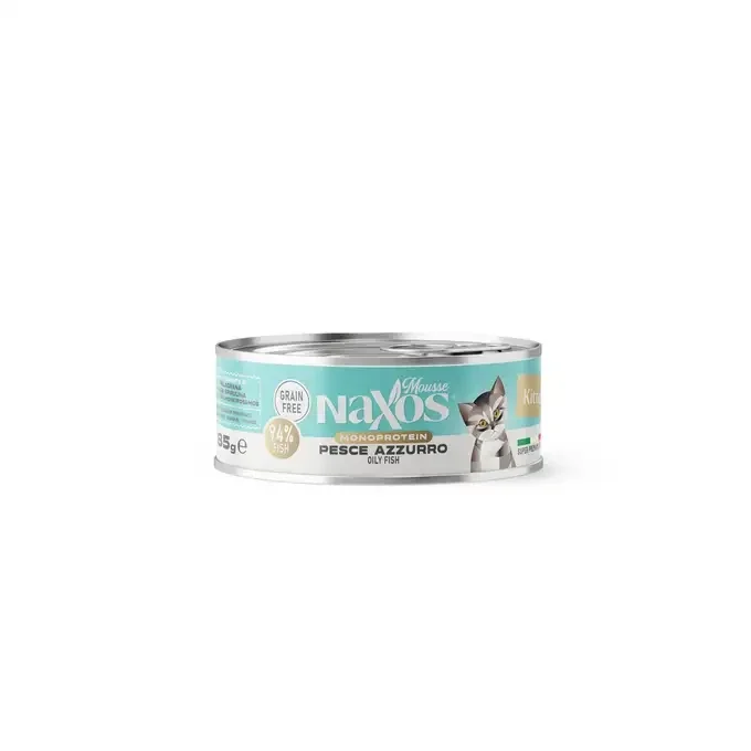 NAXOS CAT KITTEN MONO - ryby oleiste - puszka dla kociąt 85g
