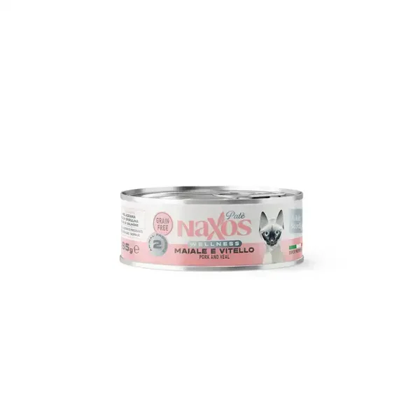 NAXOS CAT STERILIZED - wieprzowina i cielęcina - puszka dla kotów sterylizowanych 85g