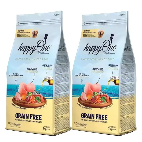 [Zestaw x2] HappyOne Grain-Free Mediterraneum Adult dla psów dorosłych Super Premium 12Kg
