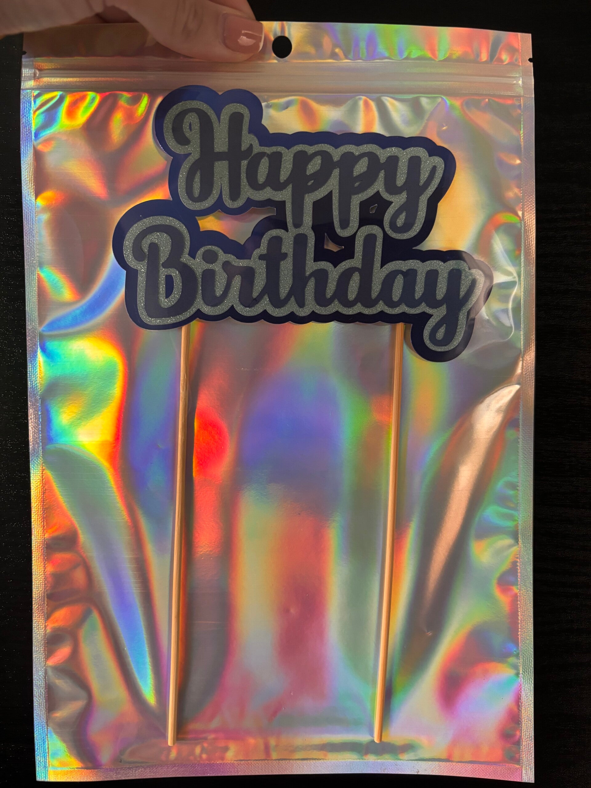 Happy birthday cake topper