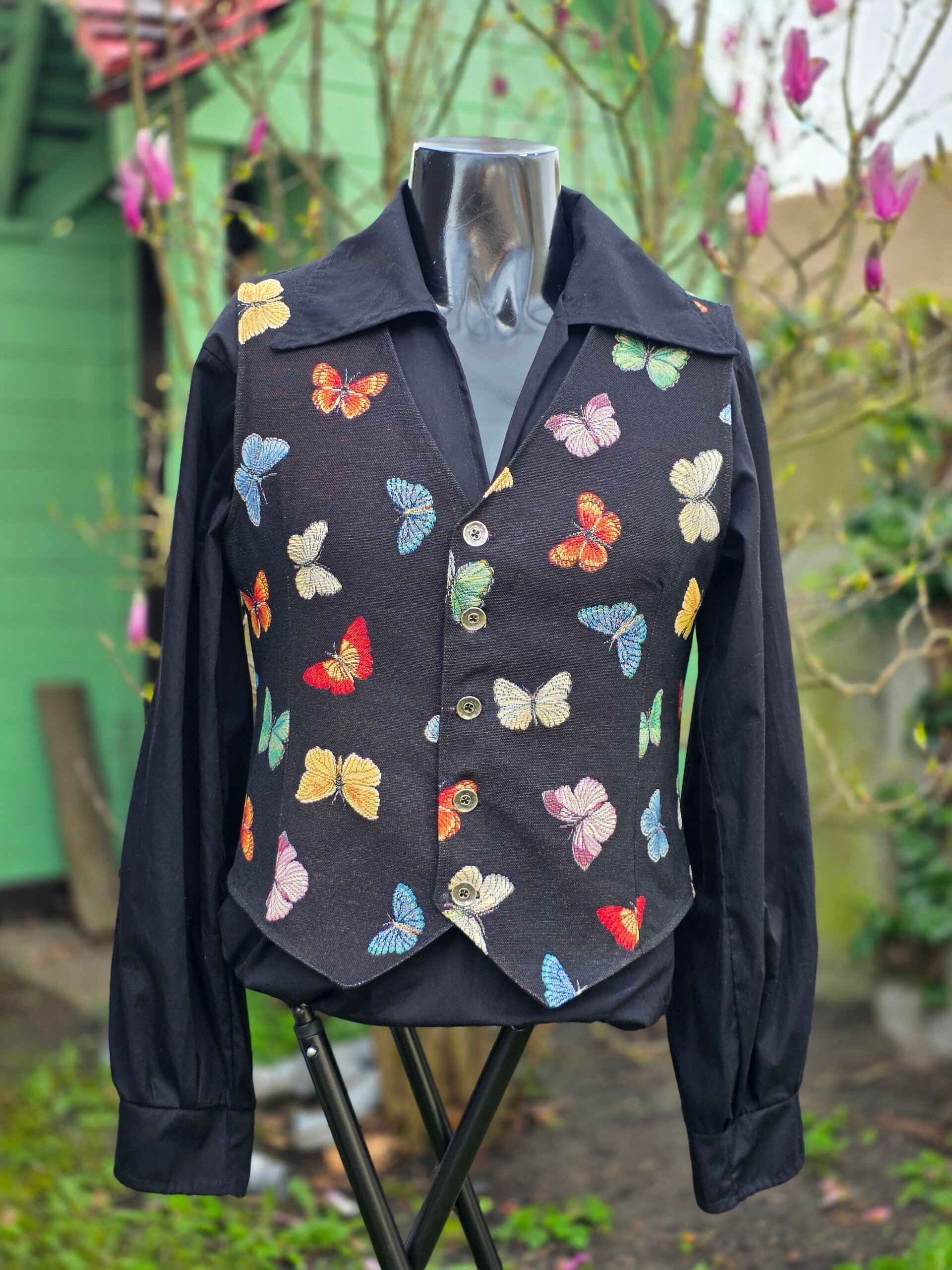 Gilet vlinder zwart maat M