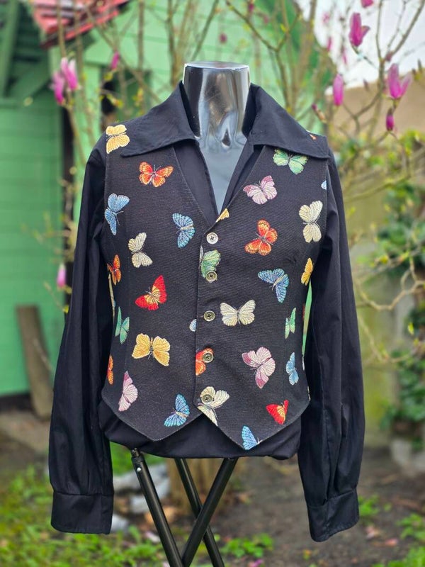 Gilet vlinder zwart maat M