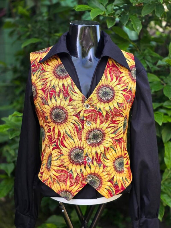 Gilet zonnebloem maat M