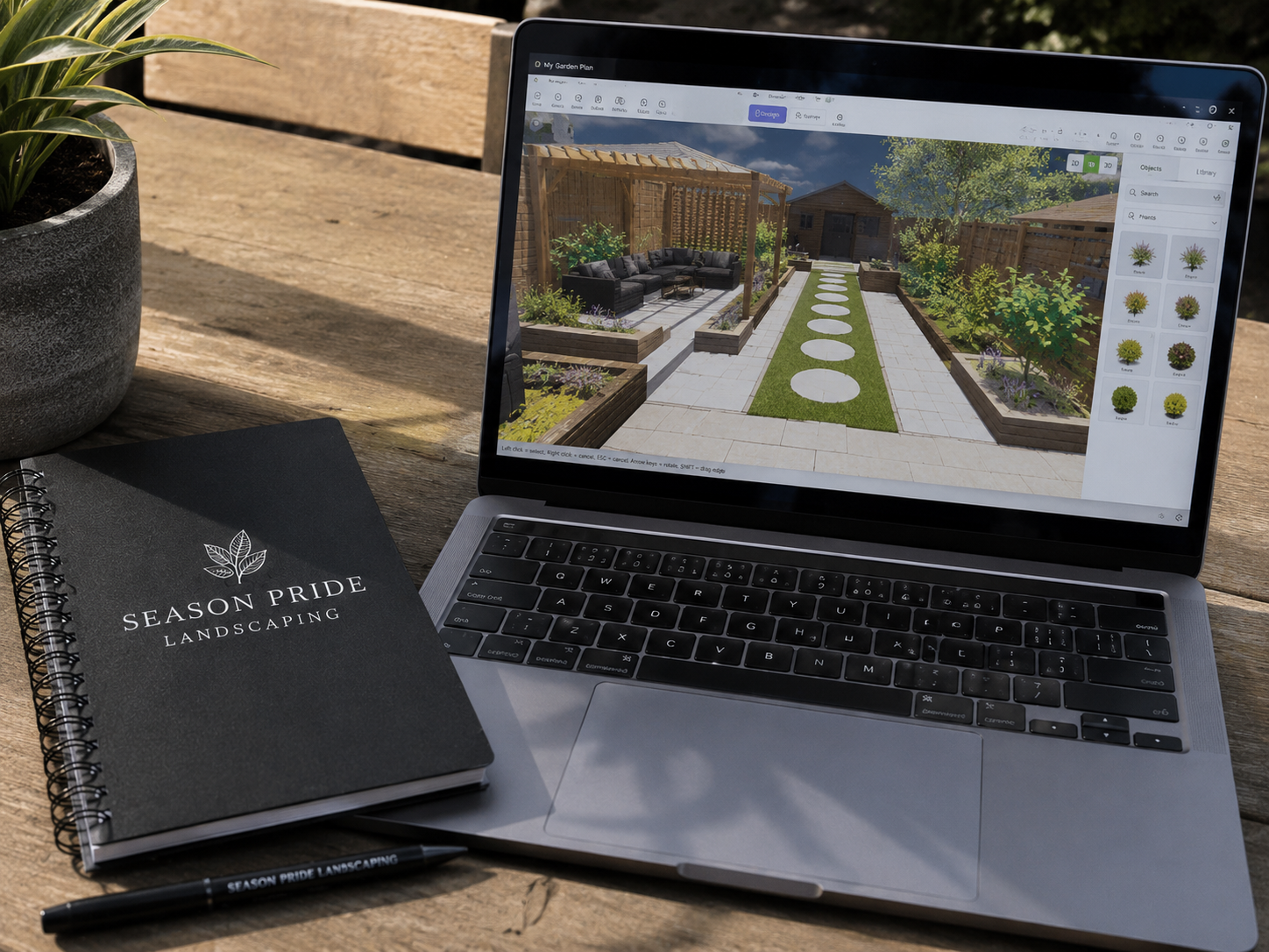 Computer patio design by season pride landscaping
