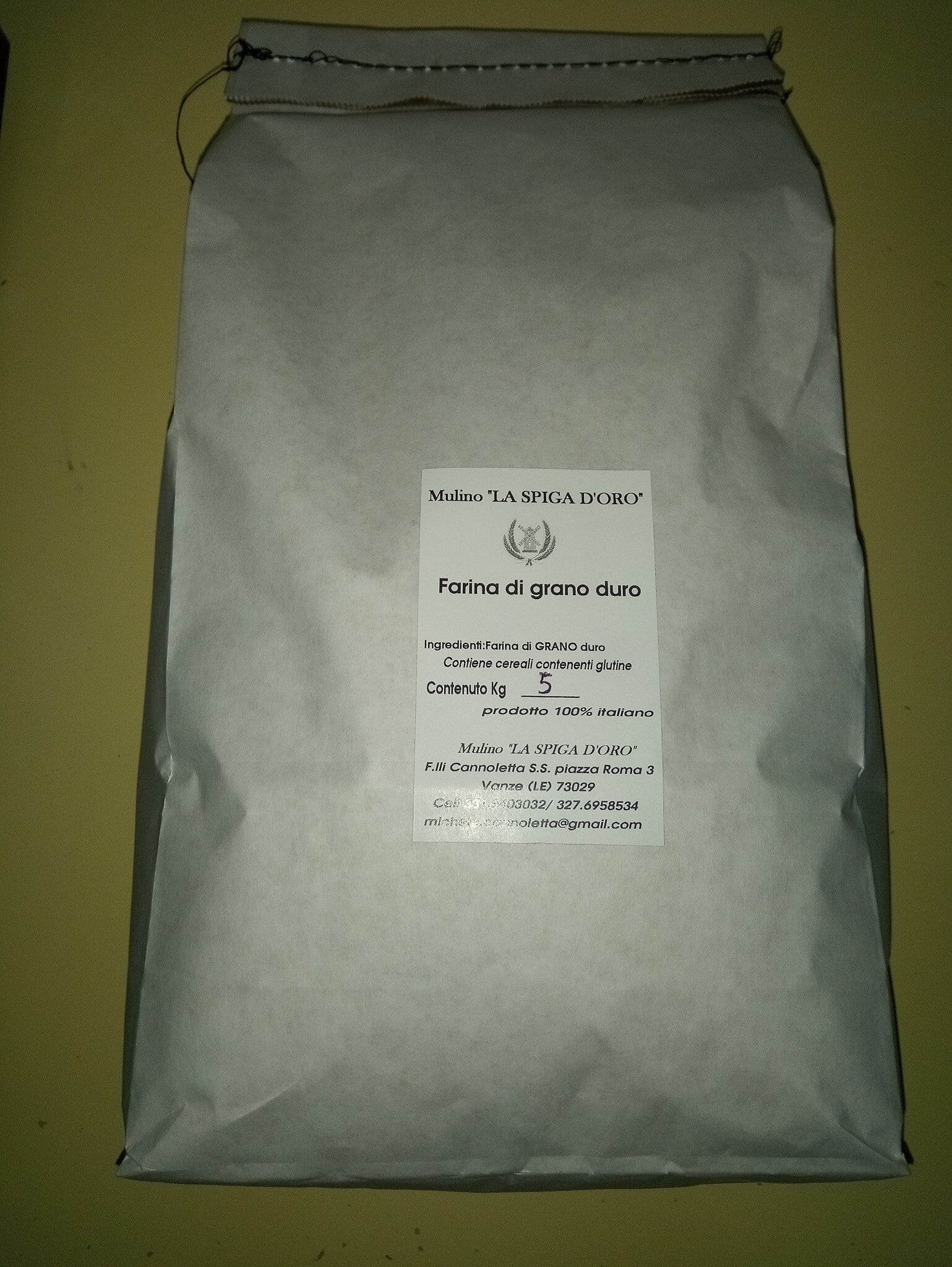 FARINA DI GRANO DURO SACCO CARTA 5KG