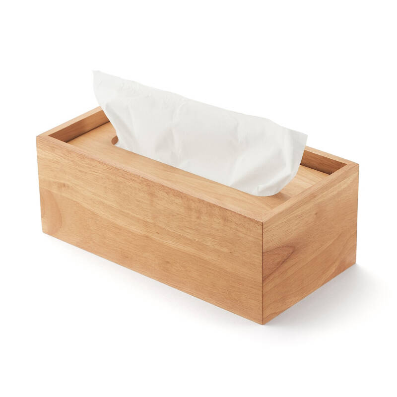 Tissue-Box aus Gummibaumholz