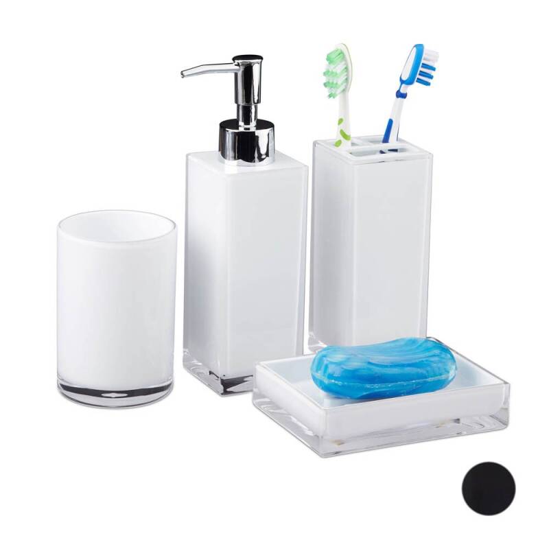 Badaccessoires Set, weiß
