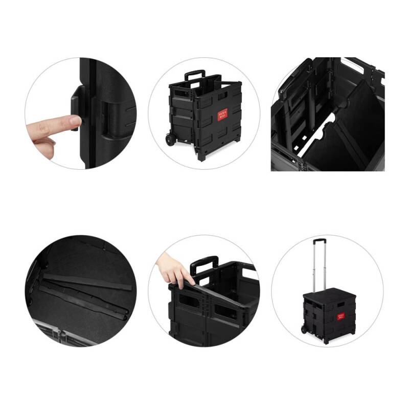 klappbarer Einkaufstrolley Kunststoff