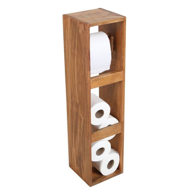 Toilettenpapierhalter Teakholz braun