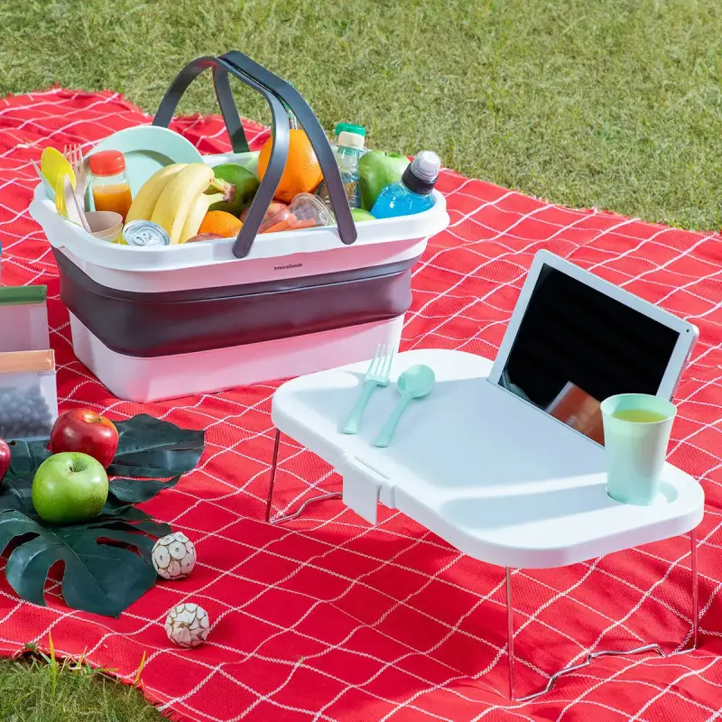 Faltbarer Picknickkorb mit Deckel