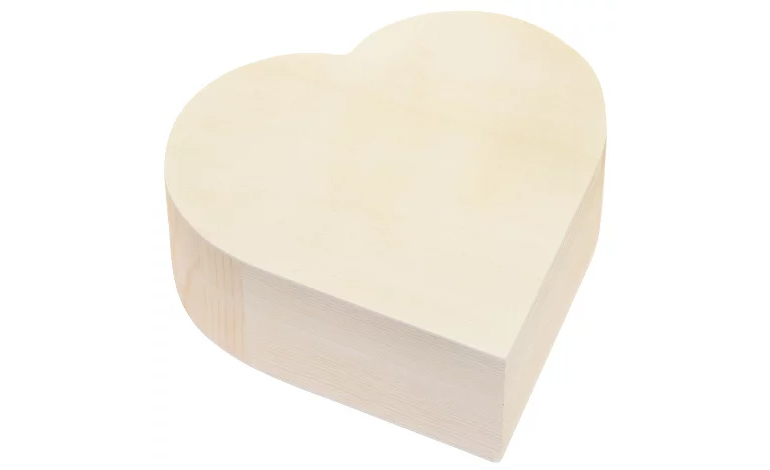 Herz-Schatulle Holz