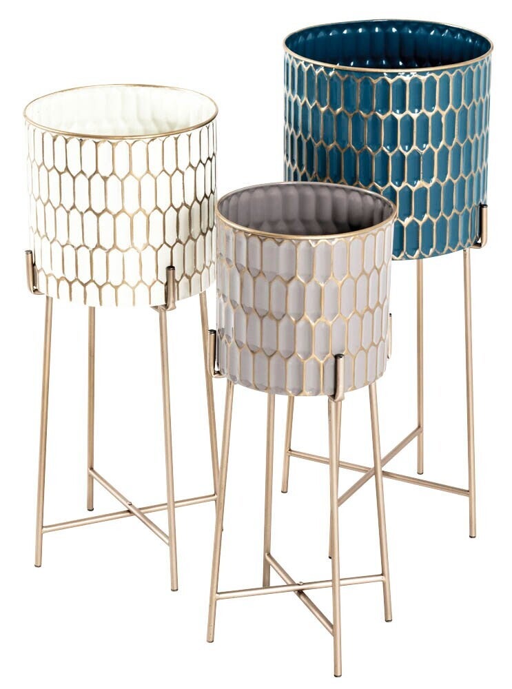 3er Set Pflanzenständer Metall