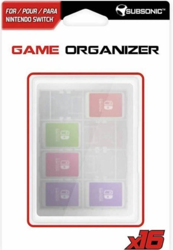 Boitier 16 range jeux et carte SD Transparent Nintendo Switch Lite