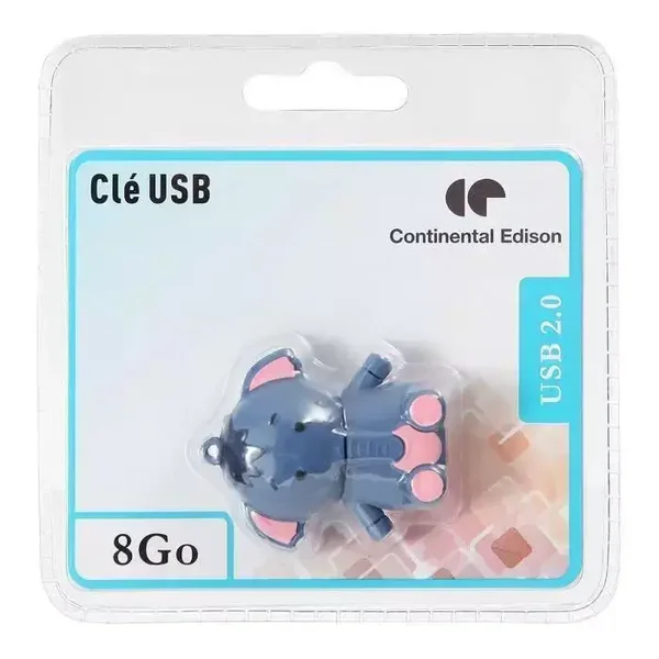 Clé USB2 8G Éléphant PC/MAC/LINUX 98,xp,Vista,7,8,10,11